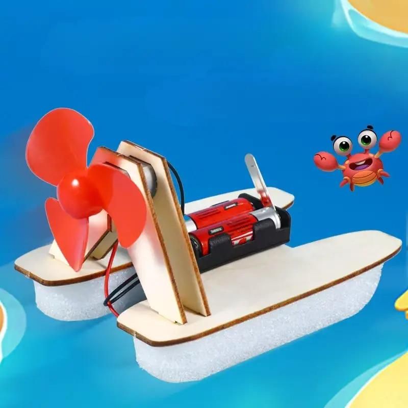 DIY Hovercraft Wind Boat Assembly Toy for Kids