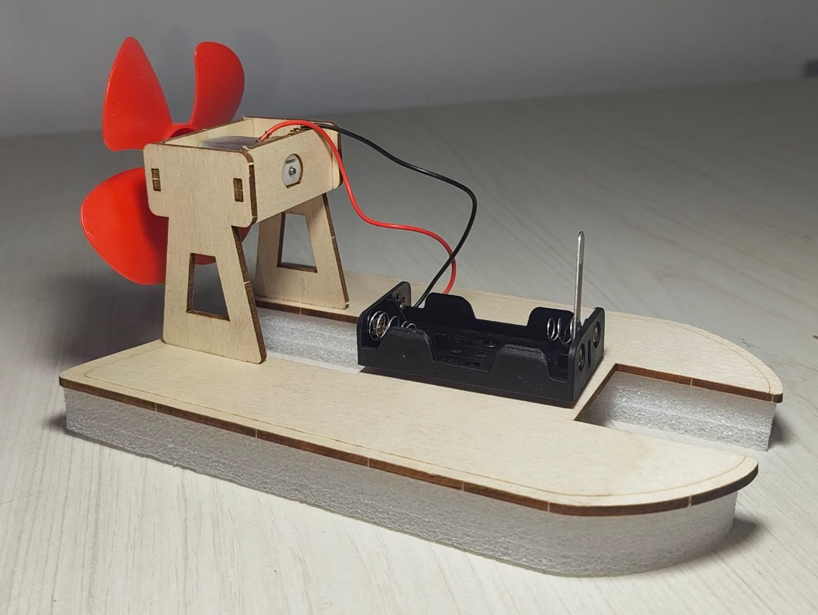 DIY Hovercraft Wind Boat Assembly Toy for Kids